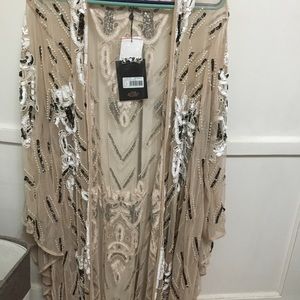 Peace and love kimono swimsuit cover